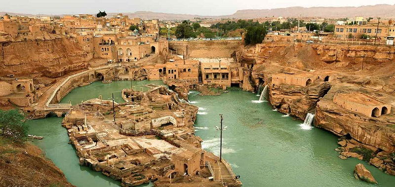 سازه‌های آبی شوشتر از جاهای دیدنی خوزستان در بهار